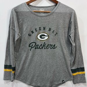 47 Brand Gray Green Bay Packers Long Sleeve Shirt